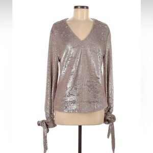 C/MEO Collective pink sequin long sleeve top $223